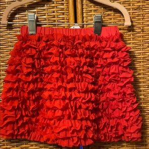 Girls Old Navy NWT red ruffled skirt size 3T